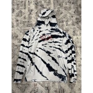 Welcome‎ Skateboards Hoodie Men's Large Black Tie Dye Skate Pullover Sweatshirt